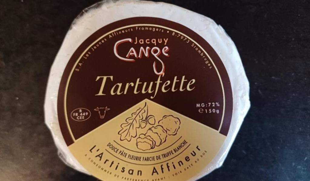 Rappel du fromage Tartufette de la marque Jacquy Cange