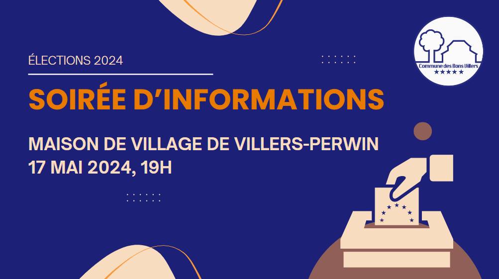 Les Bons Villers: La commune organise une soirée d'informations sur les élections du 9 juin