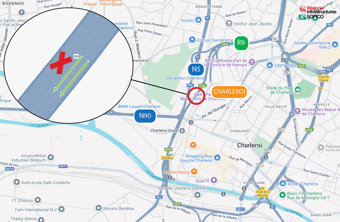 Des réparations urgentes à mener sur le ring de Charleroi