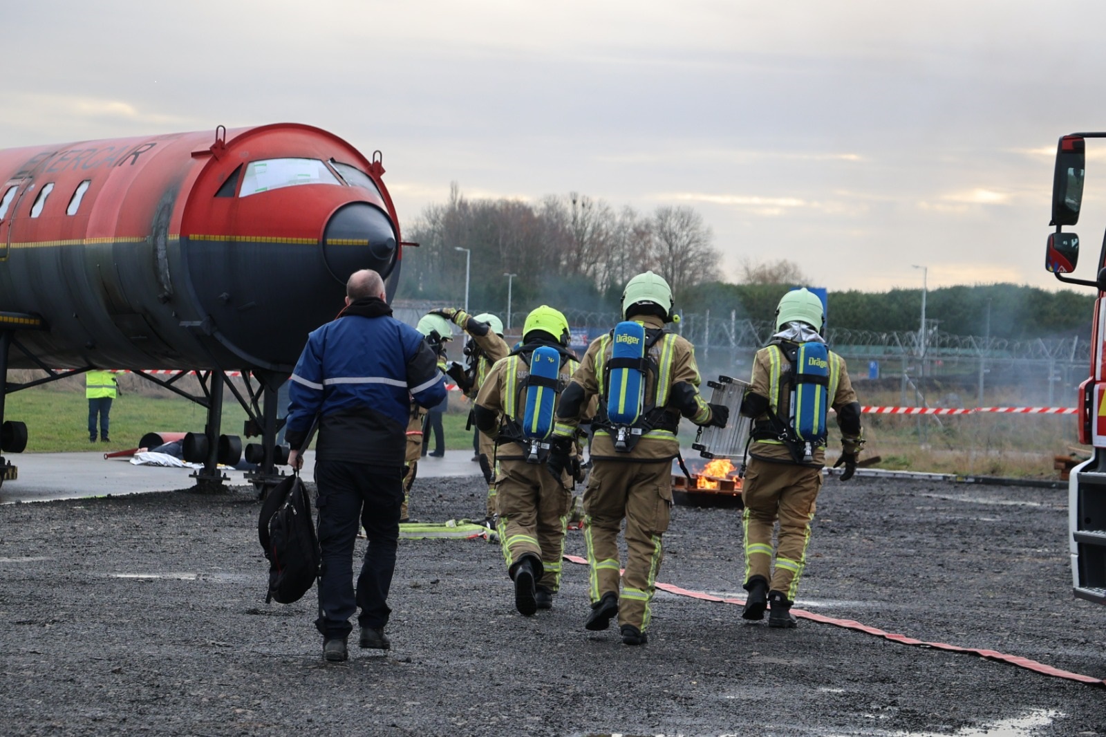 Un exercice de secours à l'aéroport de Charleroi a eu lieu ce mardi