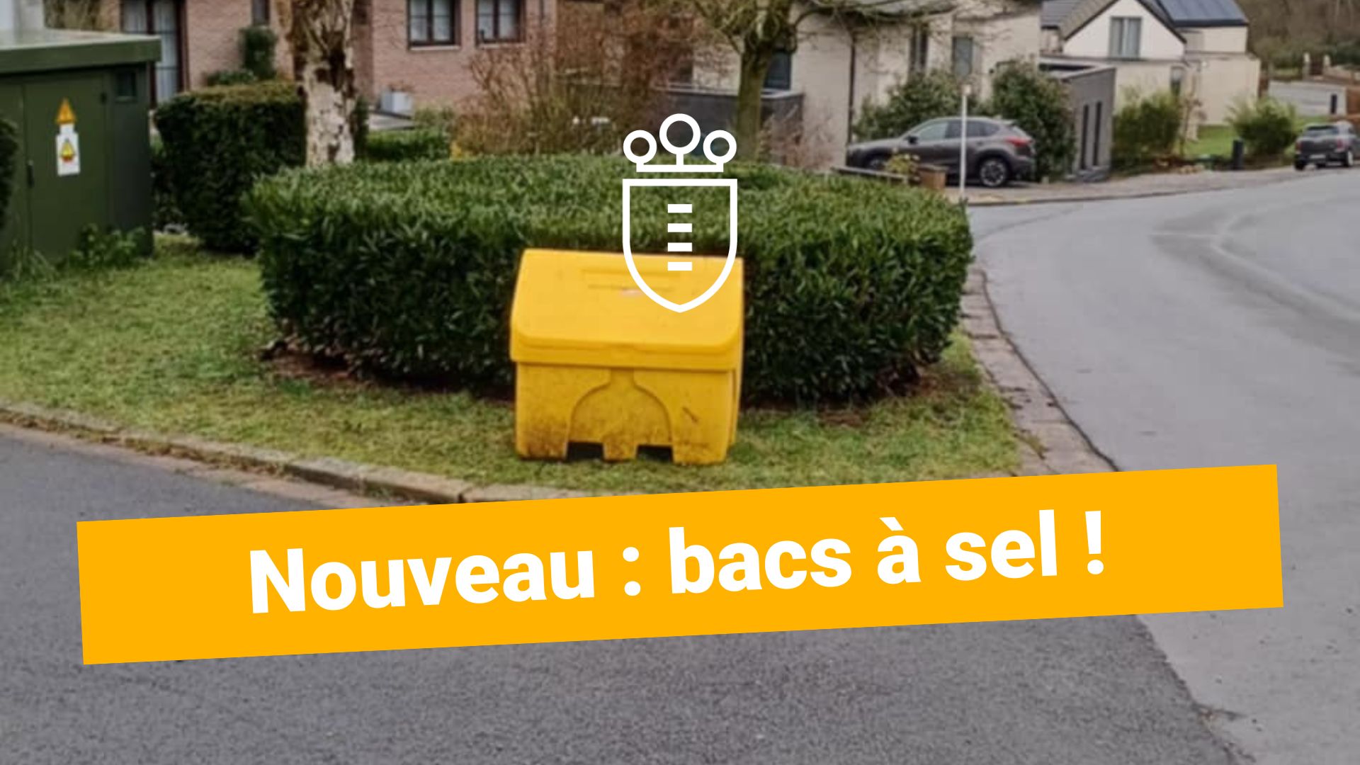 La commune d'Aiseau-Presles a installé des bacs à sel de déneigement dans certaines rues