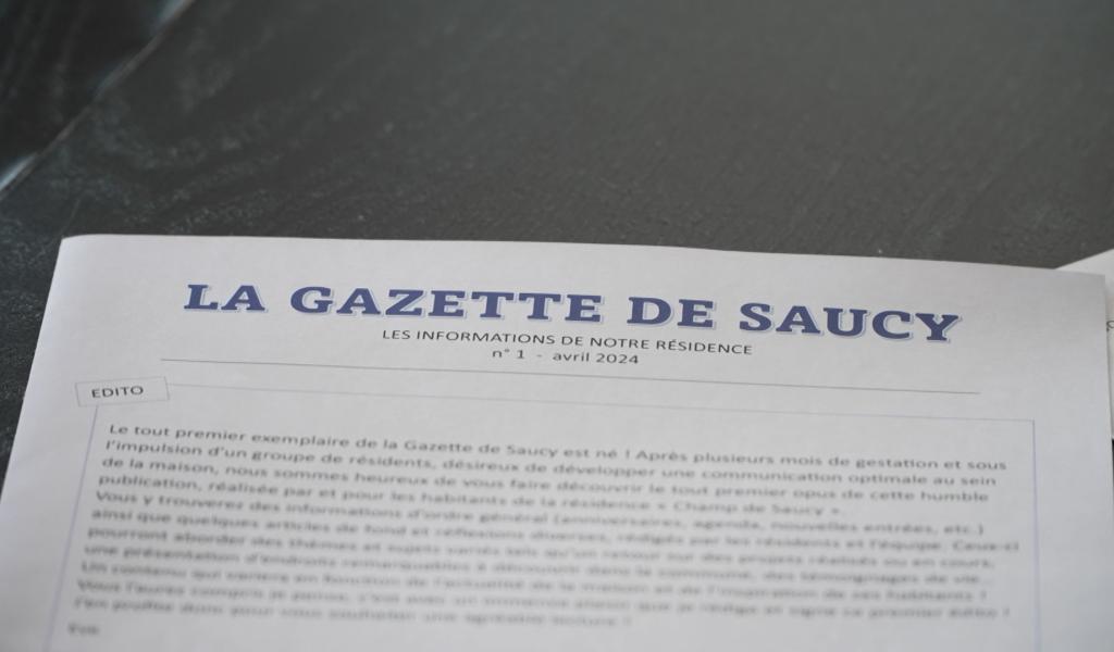 La Gazette de Saucy : un journal bimestriel pour les résidents de Champ de Saucy