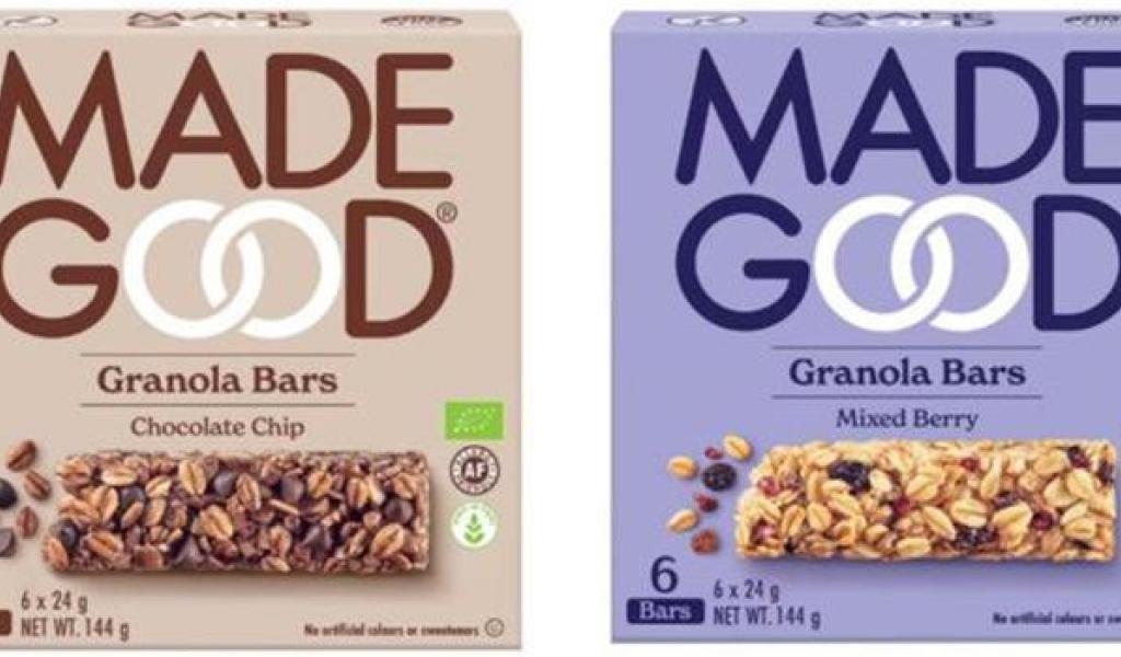 Rappel de barres de granola en raison d'une présence possible de métal