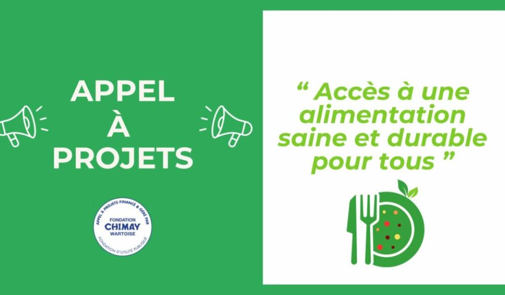 La Fondation Chimay-Wartoise lance l'appel à projets "Alimentation Saine et Durable"